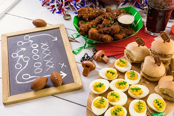 football party ideas entertaining hosting food appetizers decorations games activities