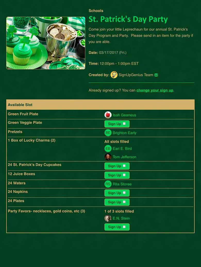 signupgenius com free online sign up forms sports sign up sheet template