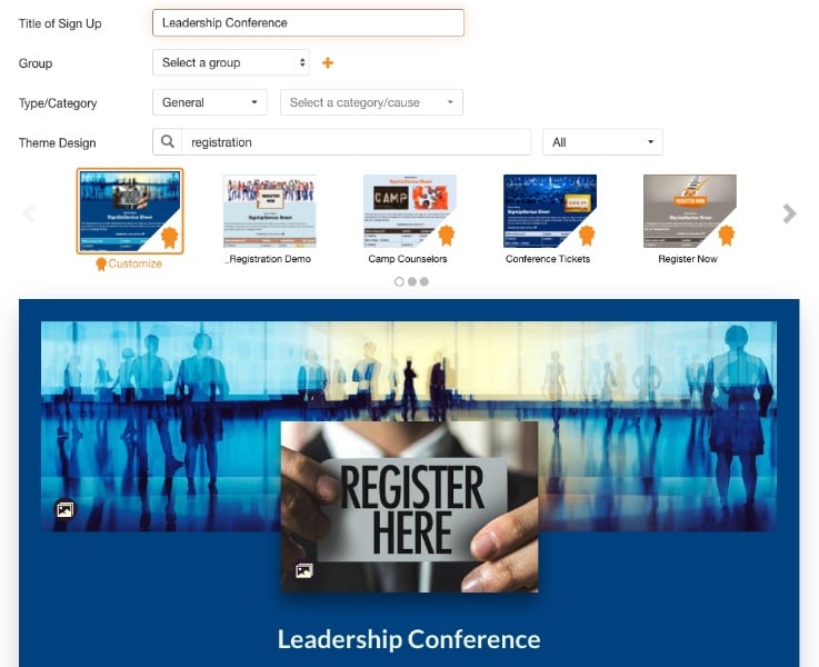 leadership conference sign up