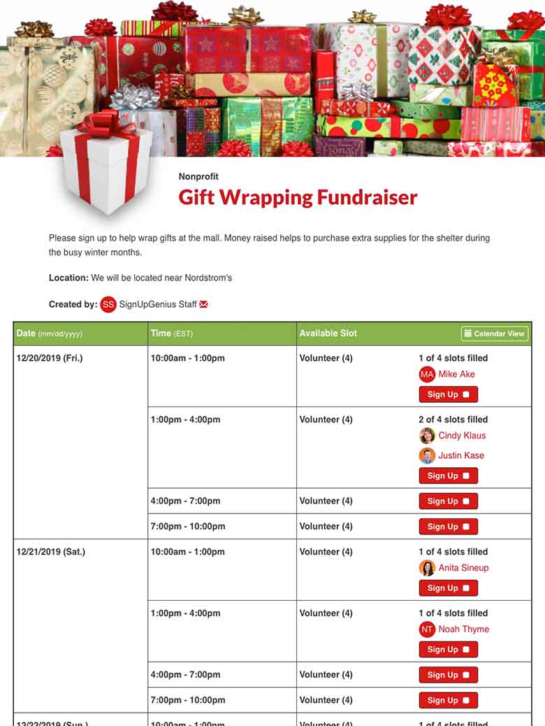 Plan a Gift Wrapping Fundraiser