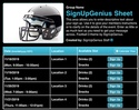 Footballt sign up sheet