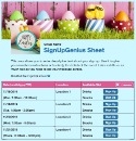 Easter 3 sign up sheet