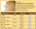 Matzo sign up sheet