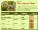 Rosh Hashanah sign up sheet