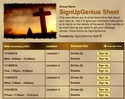 Easter cross sign up sheet