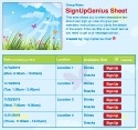 Sprign Fun sign up sheet