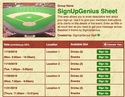 Baseball sign up sheet