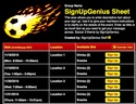 Soccer sign up sheet