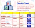 Click to enlarge Baby Fun sign up sheet