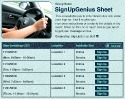 Carpool Bunny sign up sheet