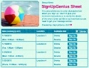 summer sign up sheet