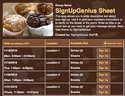 Bake Sale sign up sheet