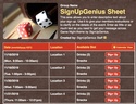 Game Night sign up sheet