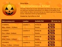Halloween sign up sheet