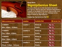 Music IV sign up sheet