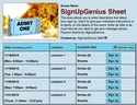 Popcorn sign up sheet