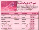 Pretty Princess sign up sheet