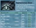 Derby Race sign up sheet