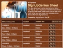 Science sign up sheet
