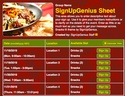 Snacks III sign up sheet