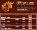 Basketball III sign up sheet