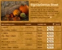 Fall Festival sign up sheet