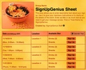 Trick or Treat sign up sheet