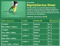 Field Hockey sign up sheet