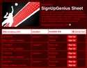 Volleyball 2 sign up sheet