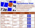 Bingo sign up sheet