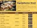 Book Club sign up sheet