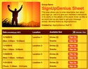 Worship sign up sheet