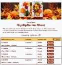 Fall Decorations sign up sheet