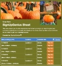 Picking Pumpkins sign up sheet