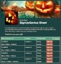 Spooky Jack O'Lantern sign up sheet