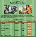 Football Tailgate sign up sheet