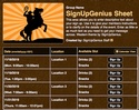 Western sign up sheet