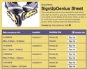 Roller skating sign up sheet