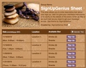 Spa sign up sheet