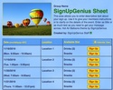 Hot Air Balloons sign up sheet