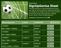 Soccer 4 sign up sheet