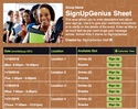School Kids II sign up sheet