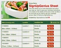 Meal IV sign up sheet