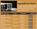 Presentation sign up sheet