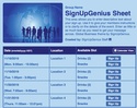 Global Business sign up sheet