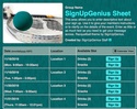 Racquetball sign up sheet