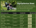 Motorcycle sign up sheet