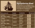 Pirates sign up sheet