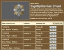 Monstrance sign up sheet