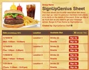 Burger & Fries sign up sheet